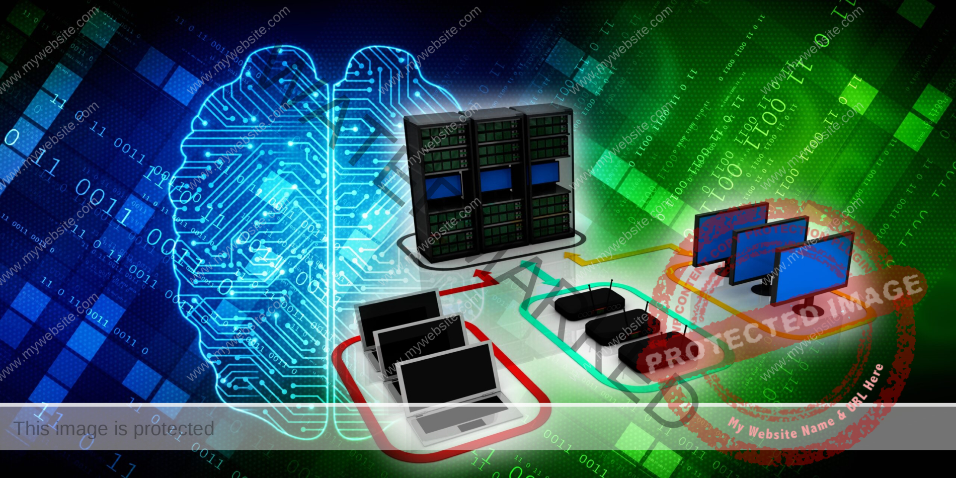 3d,Illustration,Data,Center,Server,Connected,Computer,Network